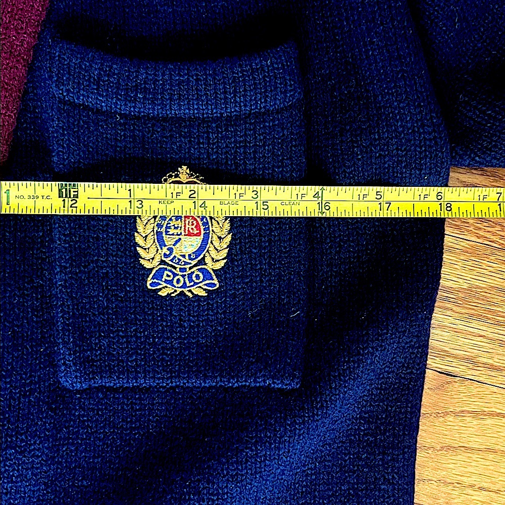 RalphLaurenBlueLabelPristineSignatureRareVtgSchoolBoyBlazerGoldButtonsLambswoolS - Picture 9 of 10